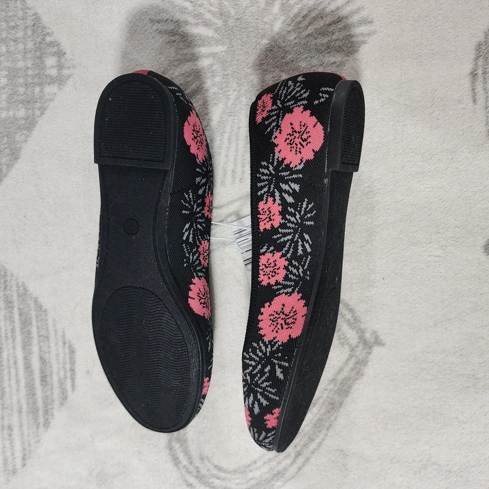 Serra Black and‎ Pink Ballet Flats
